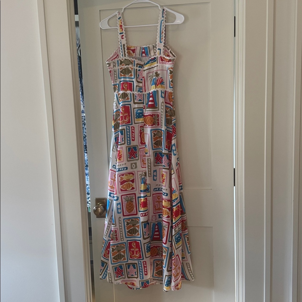 Commense White Multicolor Nautical Maxi Dress - Picture 6 of 8